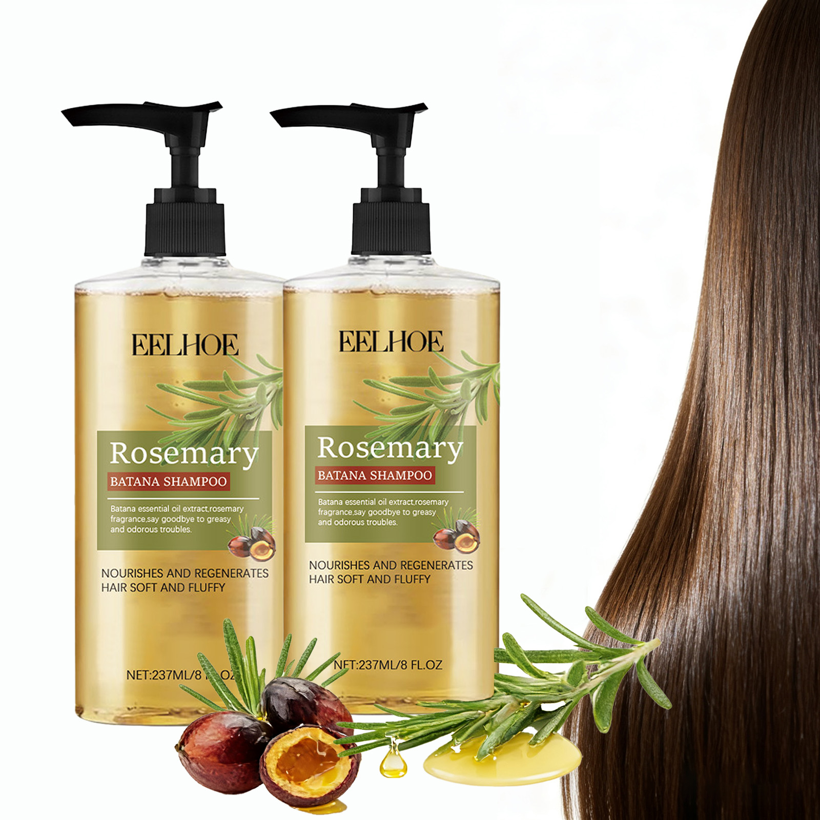Hair Care Basic - Szampon Batana z olejkiem eterycznym rozmarynu