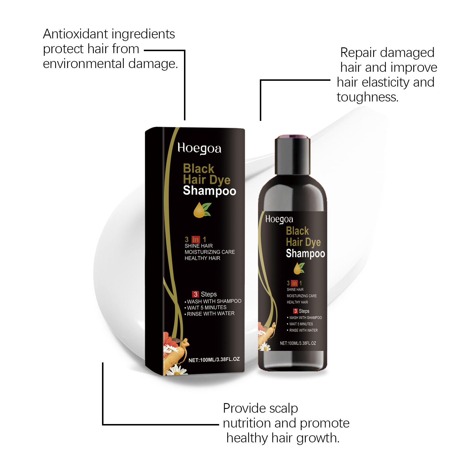 Hair Care Steps - Naturalny ziołowy szampon do farbowania włosów